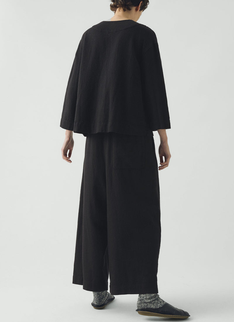 Brushed Linen Cotton Trousers | Slate