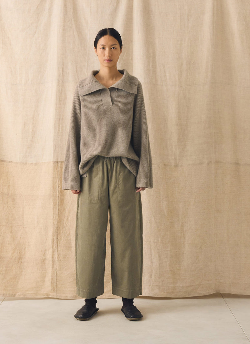 Cord Barrel Leg Trousers | Spelt