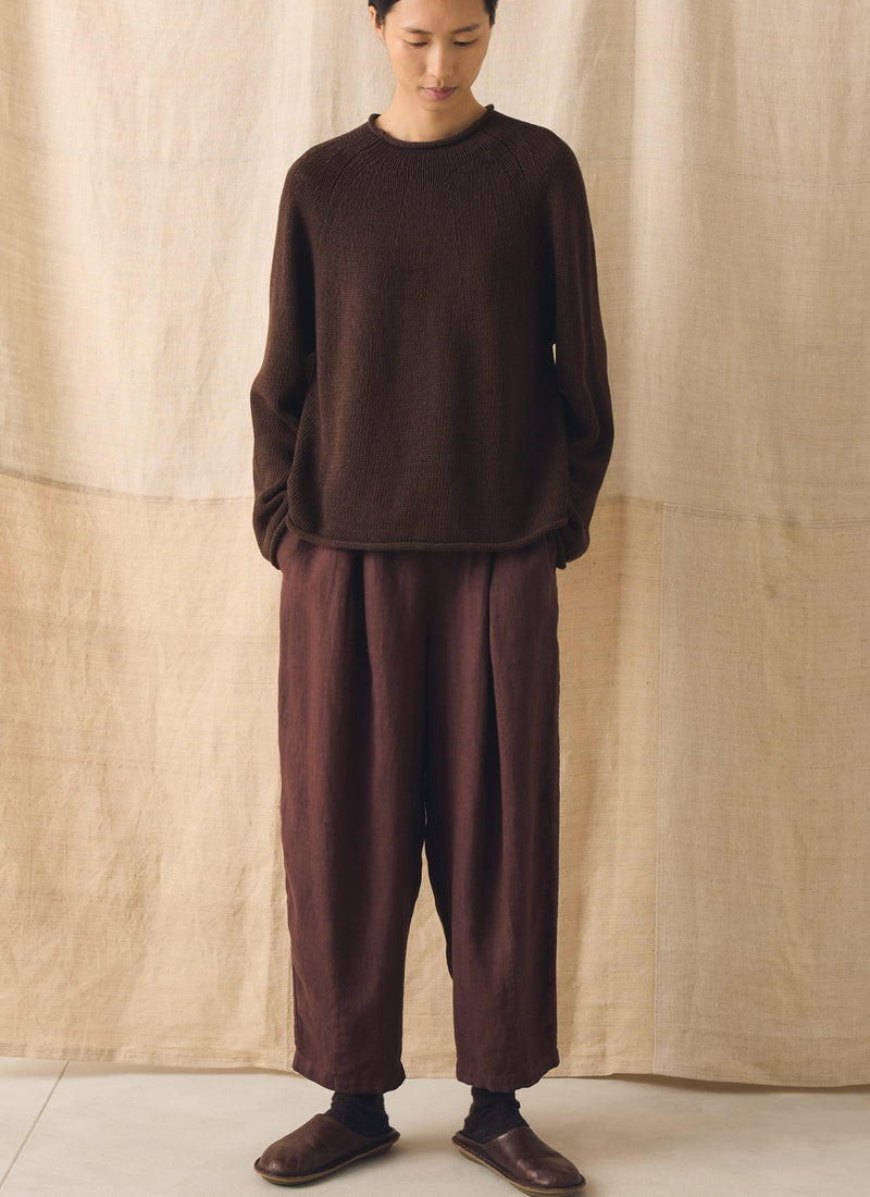 Minako Garment Dyed Linen Trousers | Fig