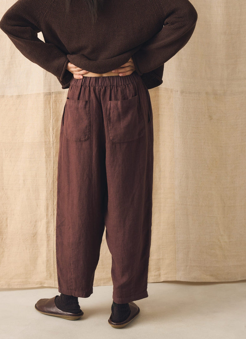 Minako Garment Dyed Linen Trousers | Fig