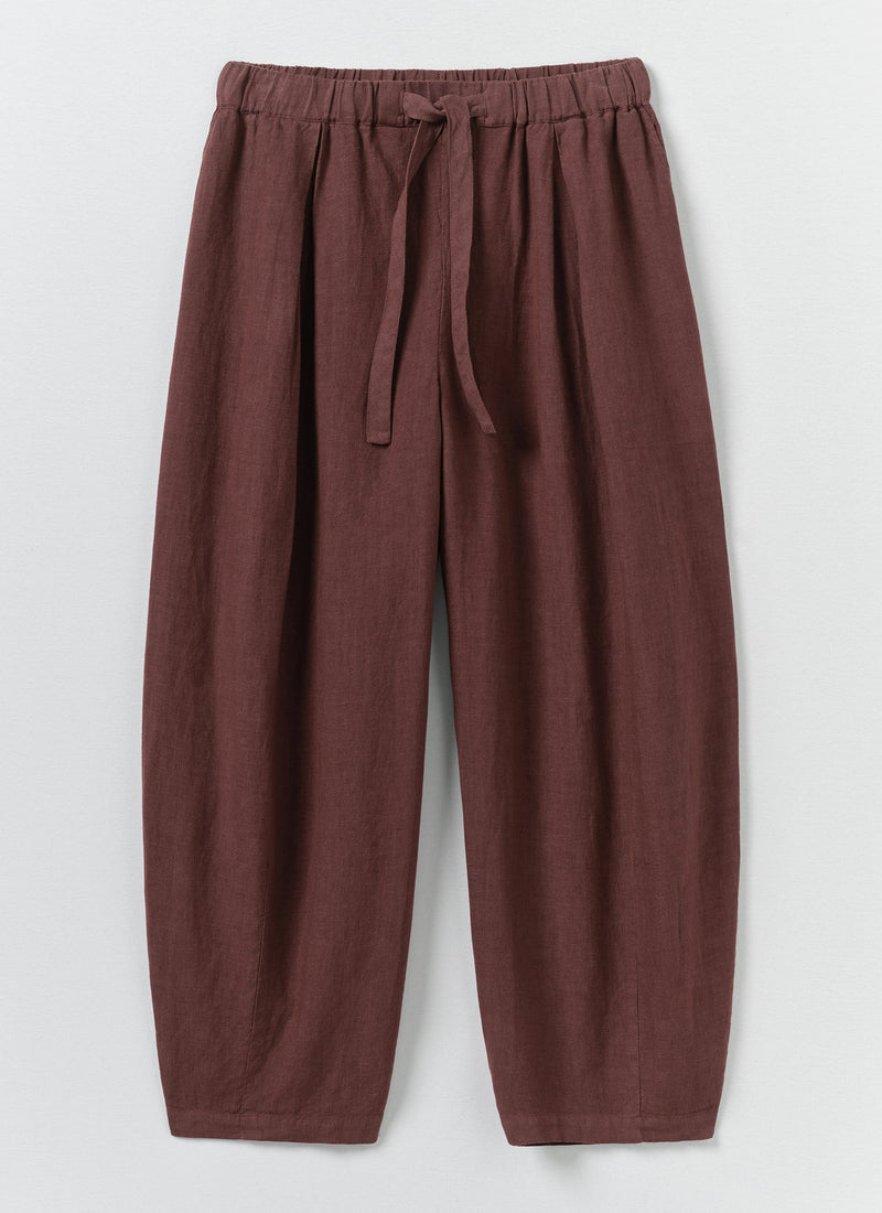 Minako Garment Dyed Linen Trousers | Fig