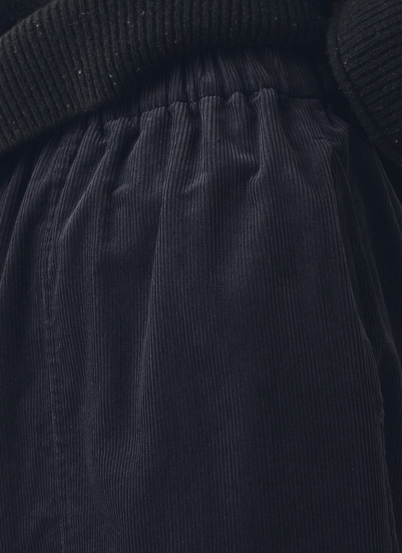 Barrel Leg Cord Trousers | Midnight