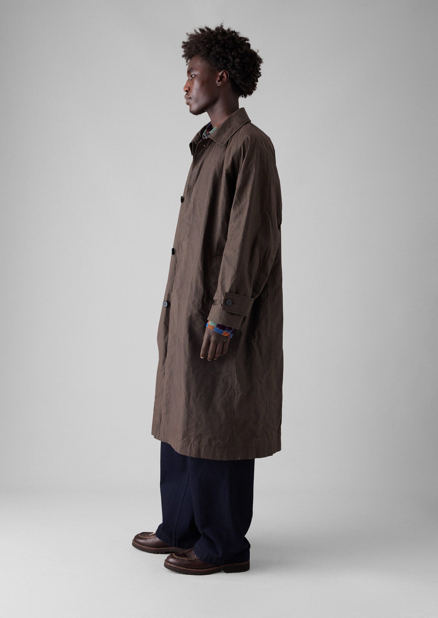 Waxed Cotton Trench Coat | Rye