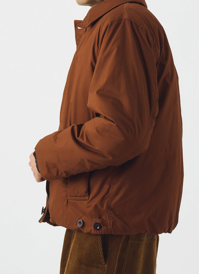 Padded Cotton Twill Jacket | Brick