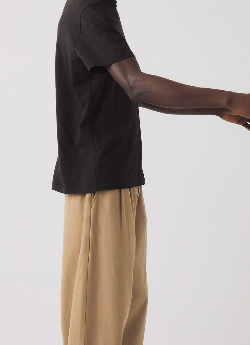 Theo Cotton Short Sleeve Tee | Carbon Black