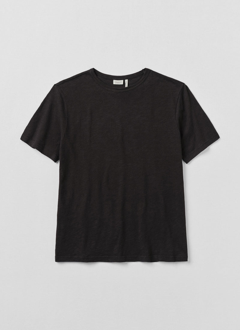 Theo Cotton Short Sleeve Tee | Carbon Black