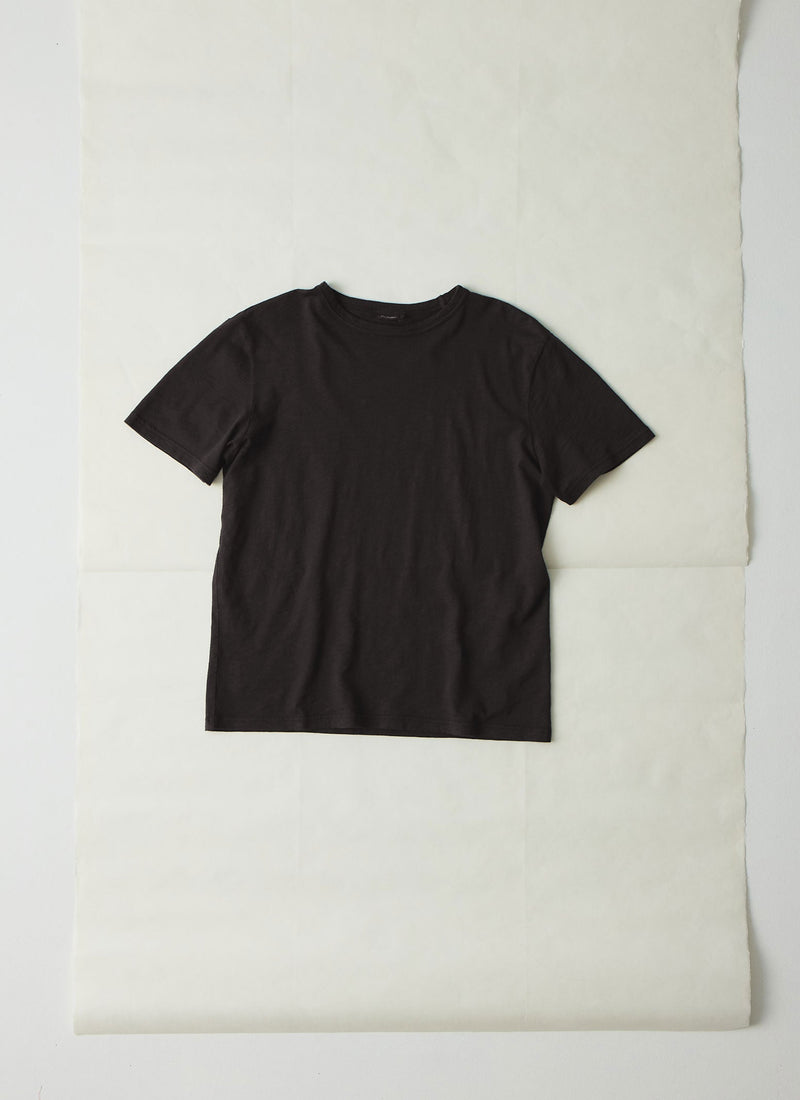 Theo Cotton Short Sleeve Tee | Carbon Black