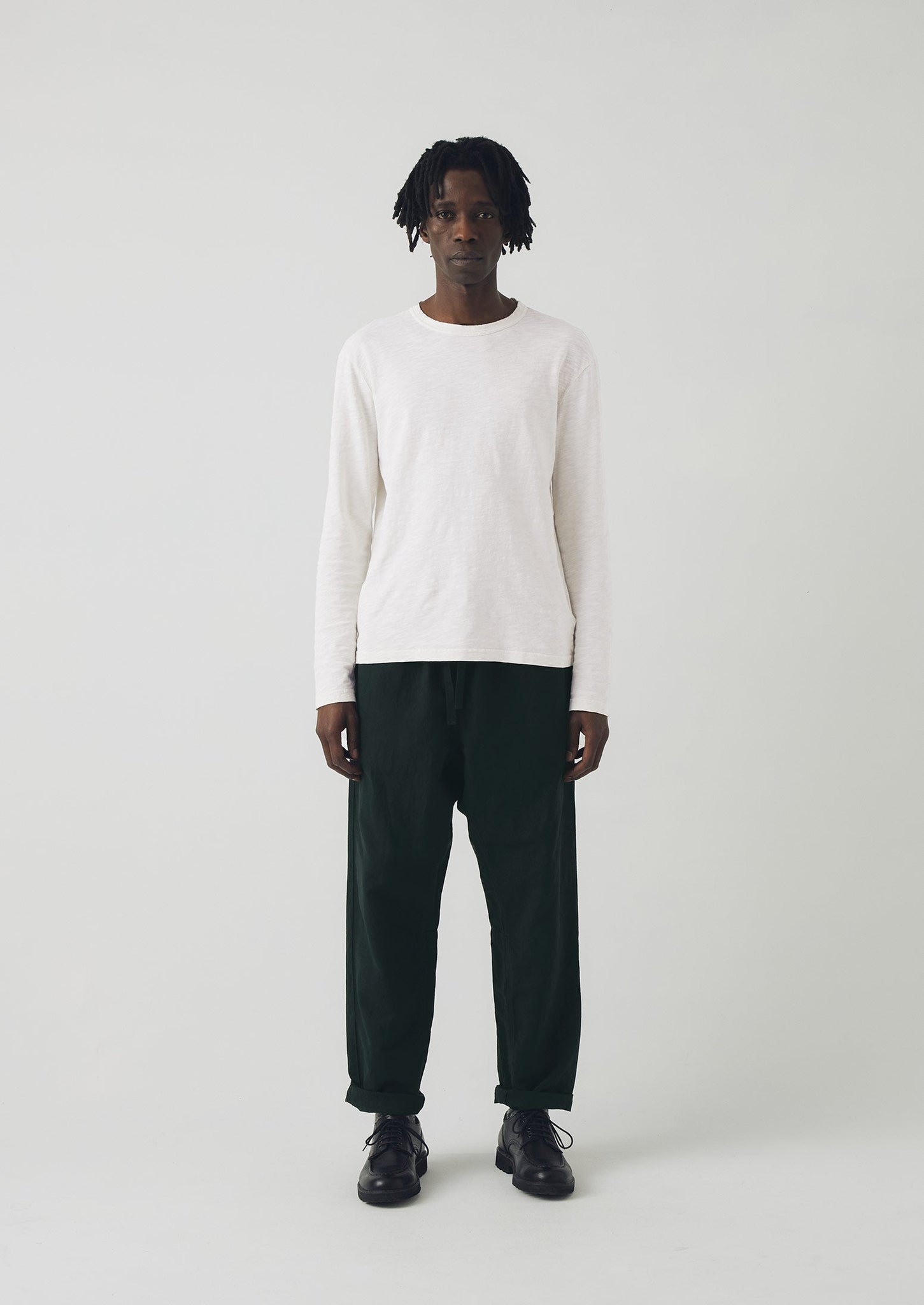 Frank Cotton Long Sleeve Tee | Chalk