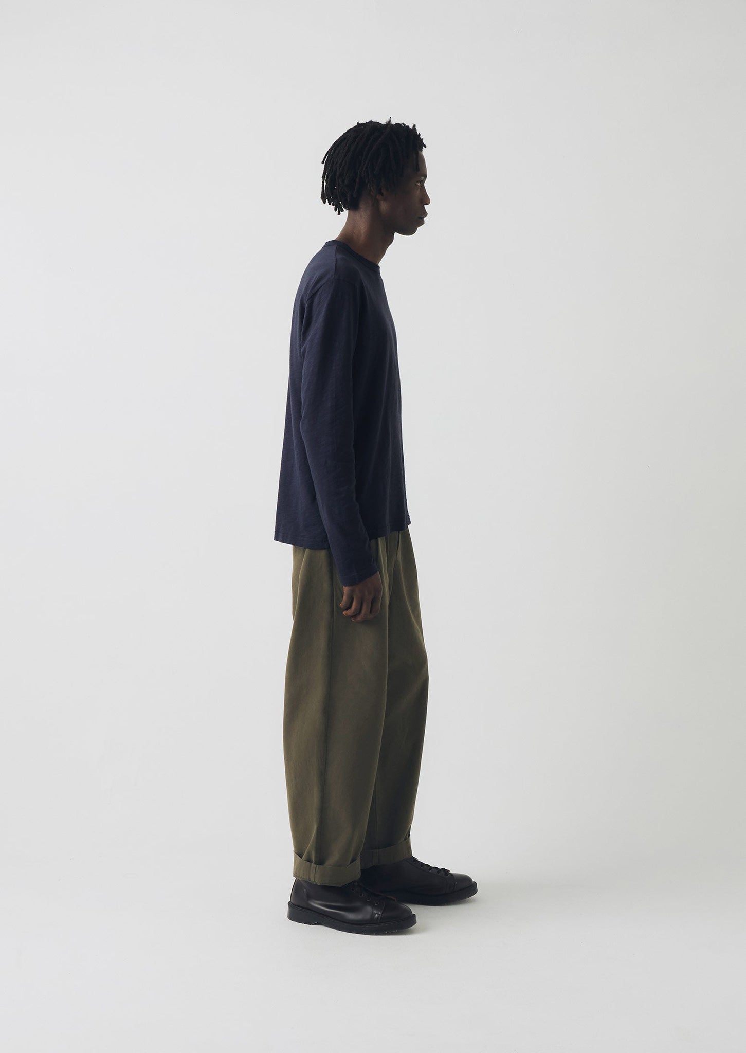 Frank Cotton Long Sleeve Tee | Prussian Blue