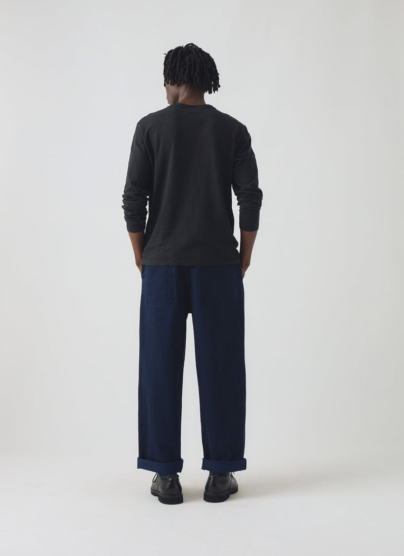 Frank Cotton Long Sleeve Tee | Carbon Black
