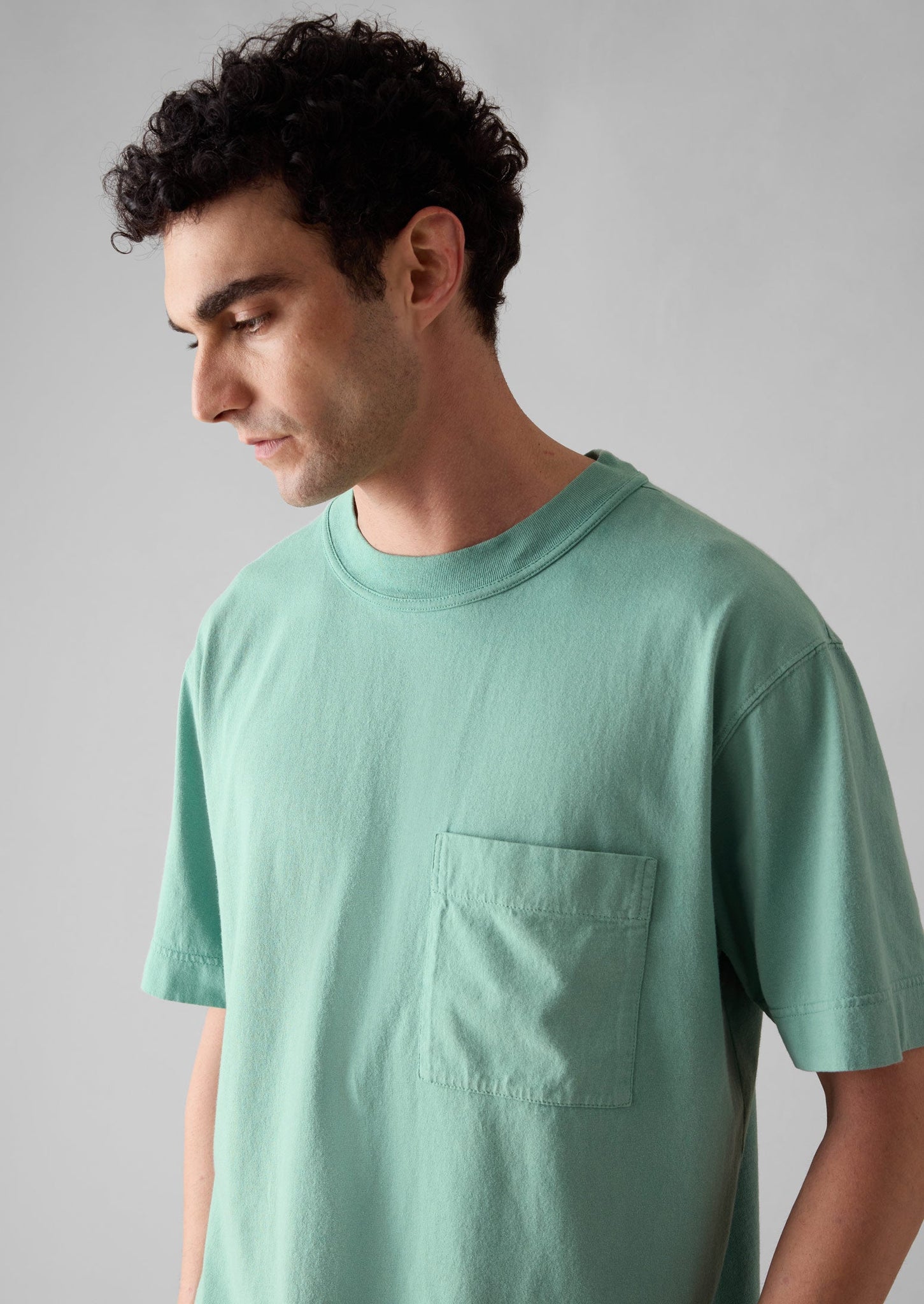 Reactive Dyed Cotton Tee | Celadon Green