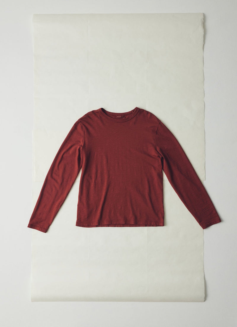 Frank Cotton Long Sleeve Tee | Braeburn Red