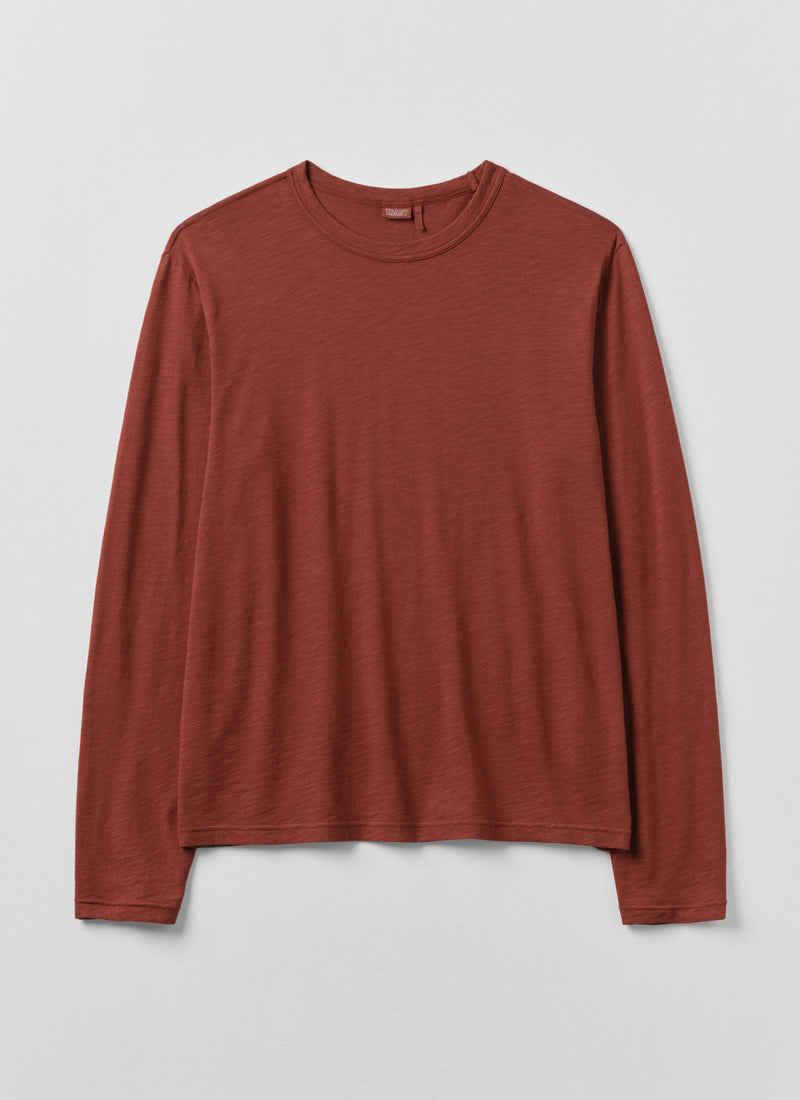 Frank Cotton Long Sleeve Tee | Braeburn Red