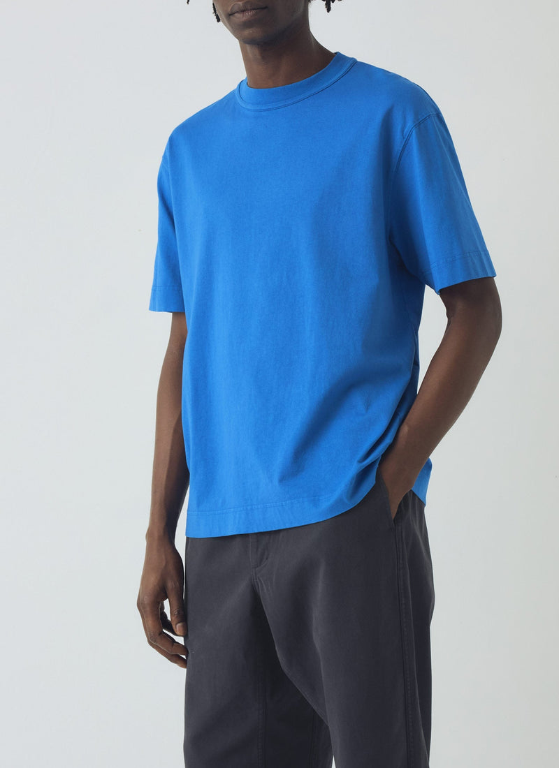 Cotton Relaxed Tee | Azure