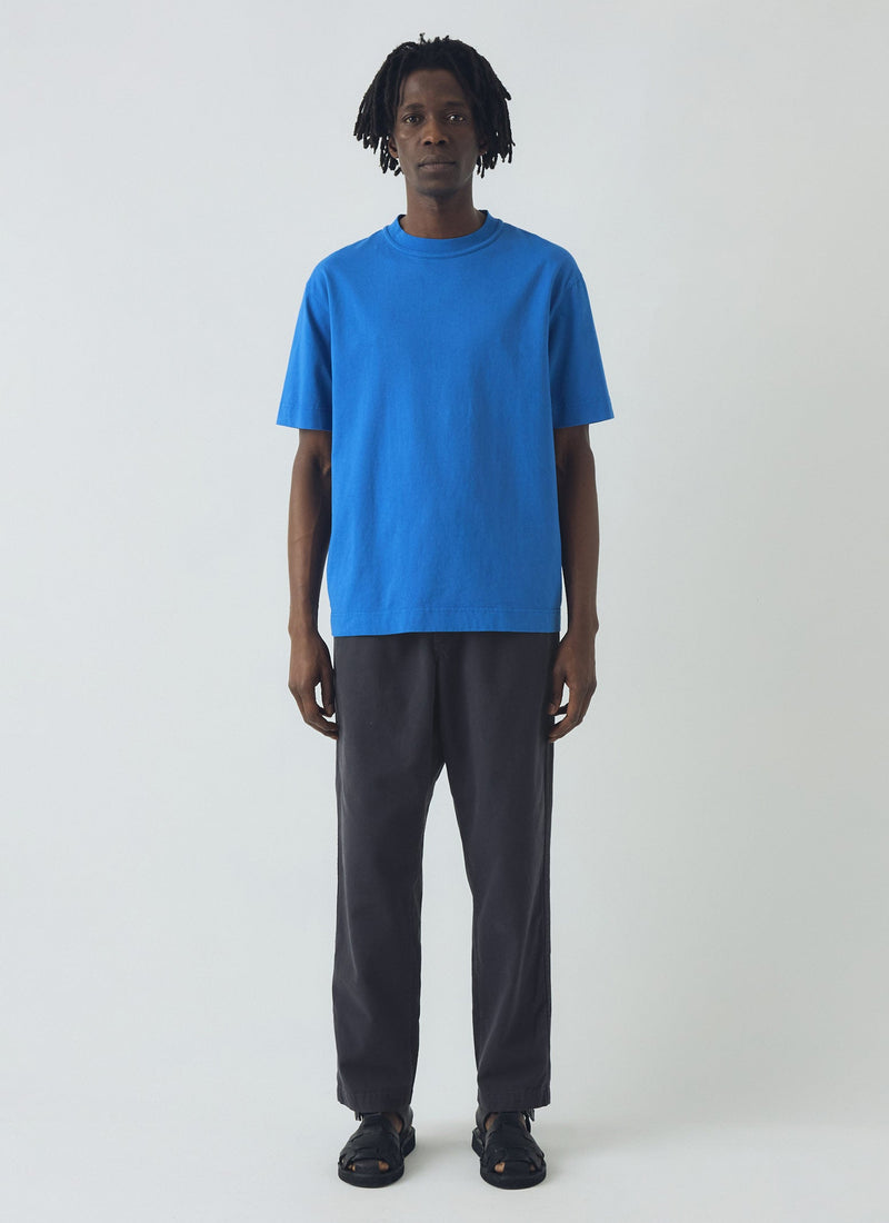 Cotton Relaxed Tee | Azure