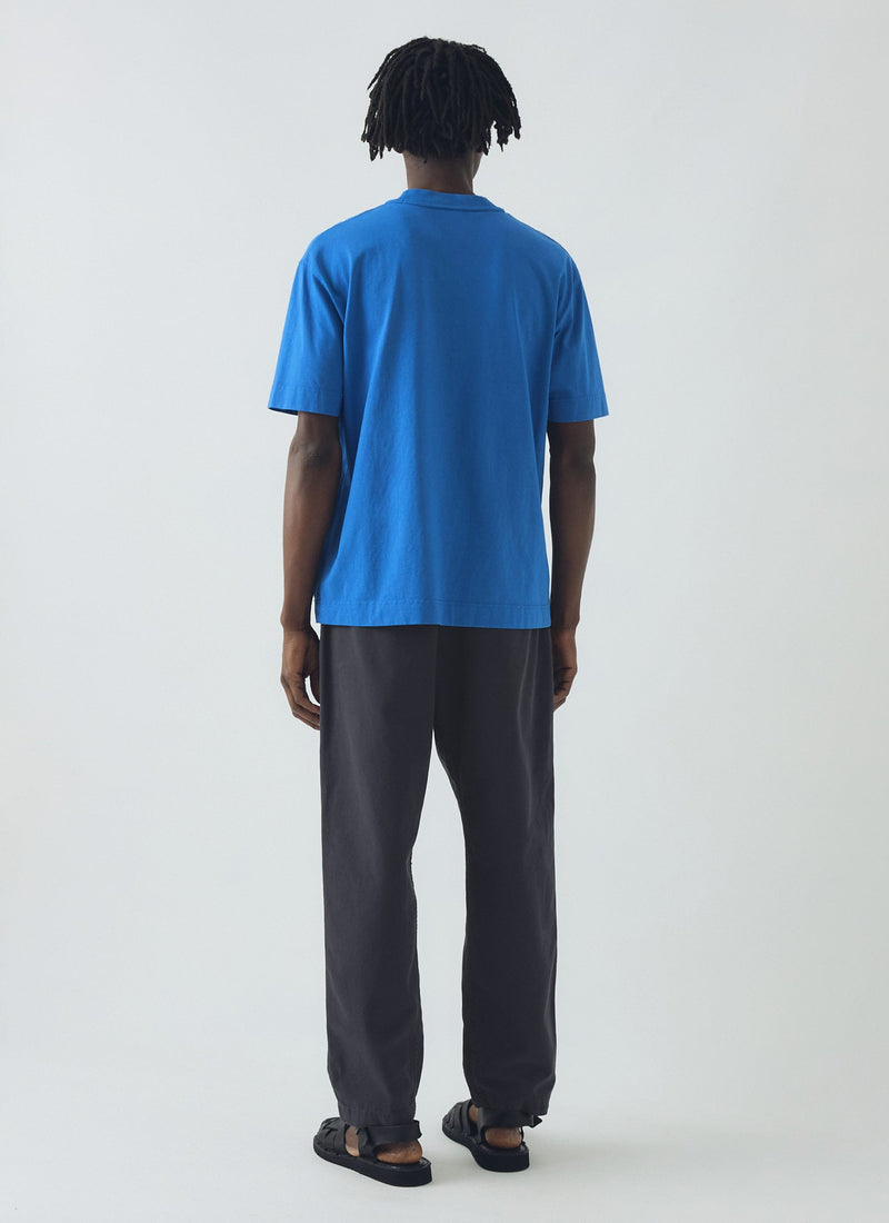 Cotton Relaxed Tee | Azure