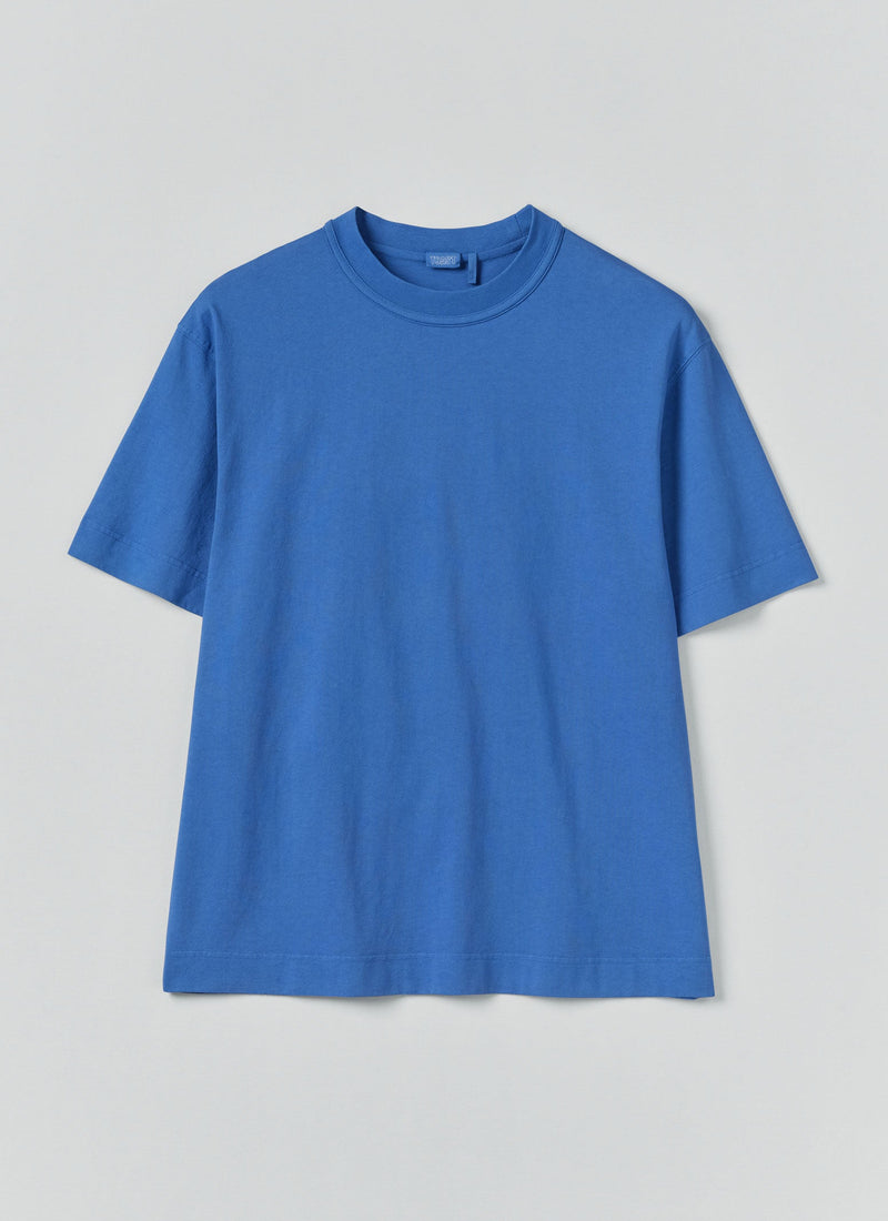 Cotton Relaxed Tee | Azure