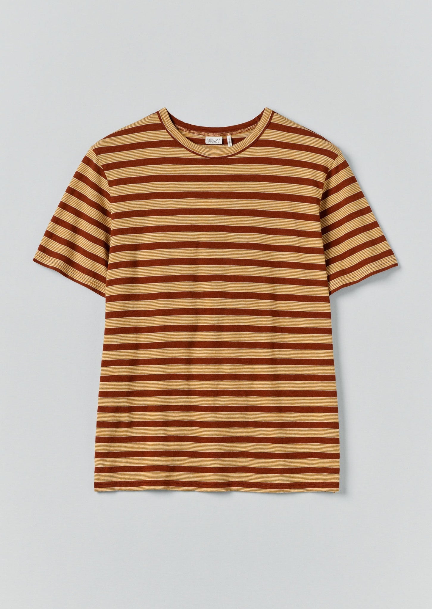 Theo Cotton Stripe Short Sleeve Tee | Red Rock