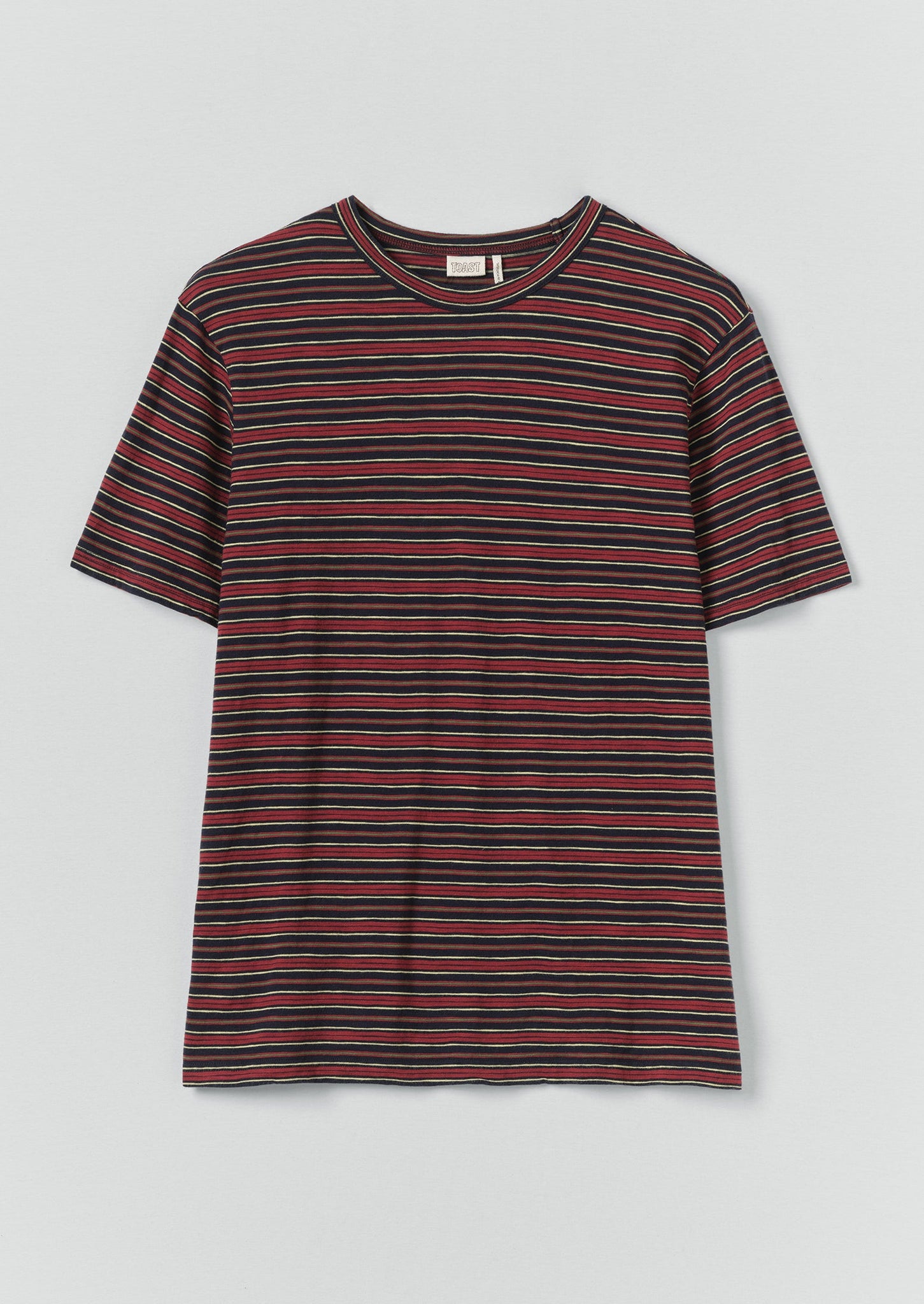 Theo Stripe Cotton Short Sleeve Tee | Provencal Blue/Multi