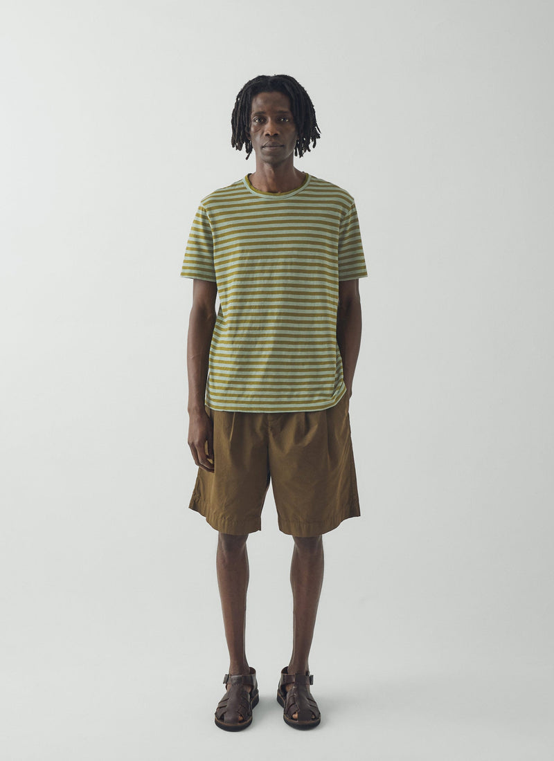 Theo Stripe Lightweight Cotton Tee | Juniper Berry
