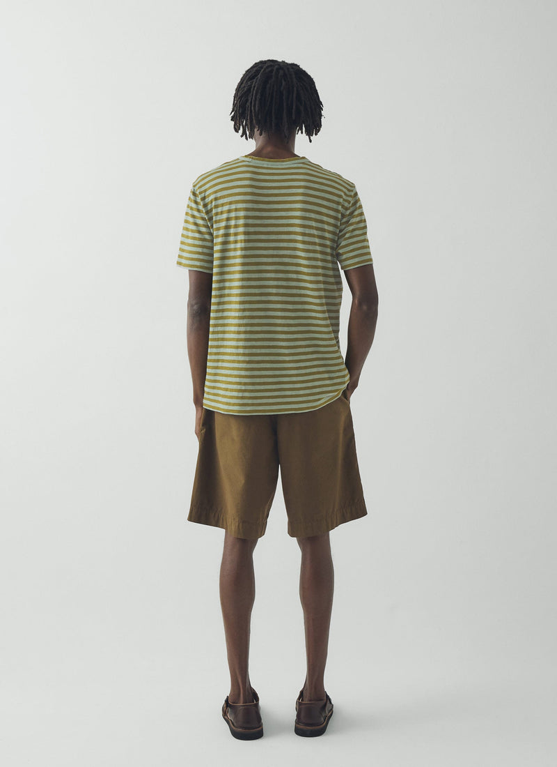 Theo Stripe Lightweight Cotton Tee | Juniper Berry