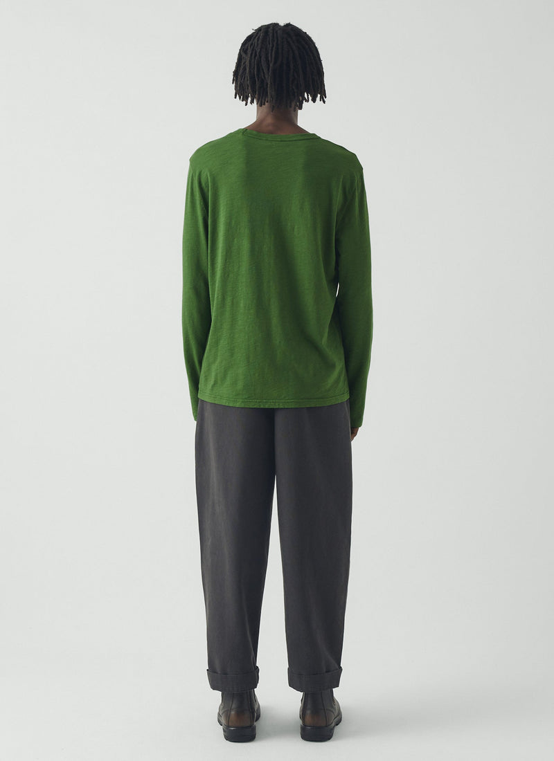Frank Cotton Long Sleeve Tee | Grass Green