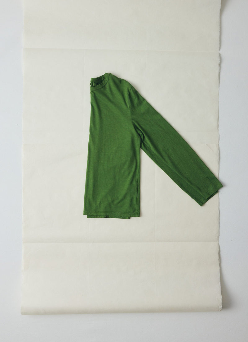 Frank Cotton Long Sleeve Tee | Grass Green