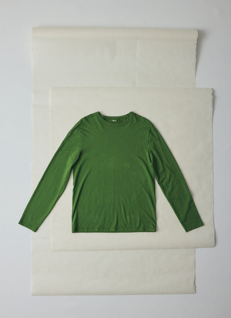 Frank Cotton Long Sleeve Tee | Grass Green