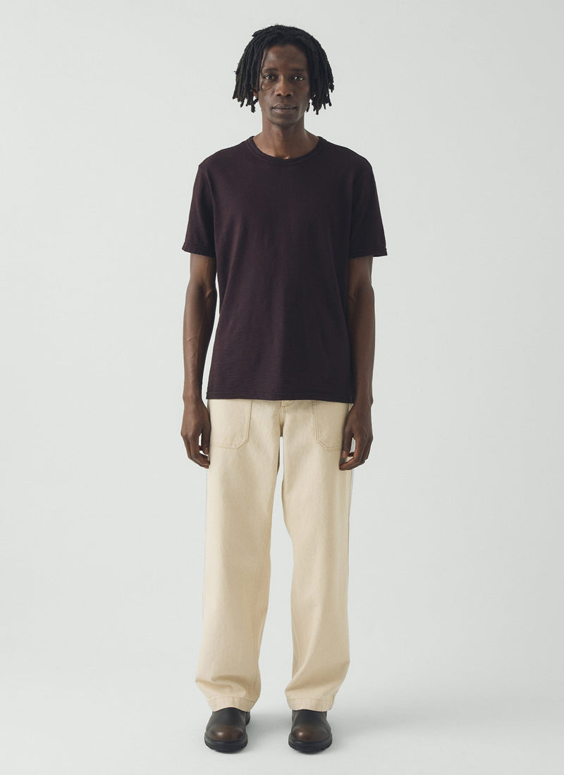 Theo Cotton Short Sleeve Tee | Beetroot