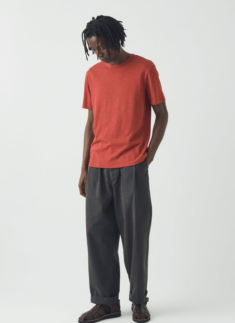 Theo Cotton Short Sleeve Tee | Terracotta