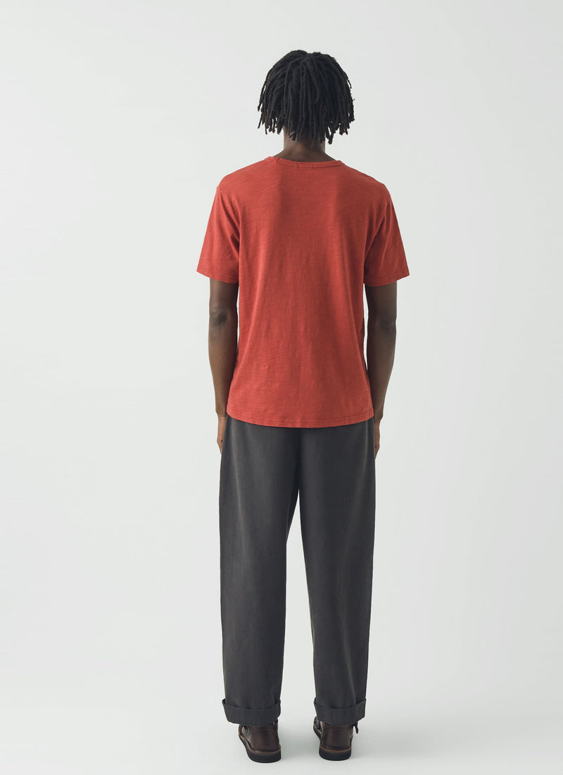 Theo Cotton Short Sleeve Tee | Terracotta