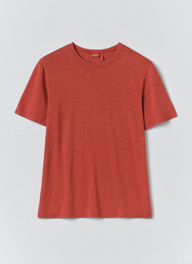 Theo Cotton Short Sleeve Tee | Terracotta