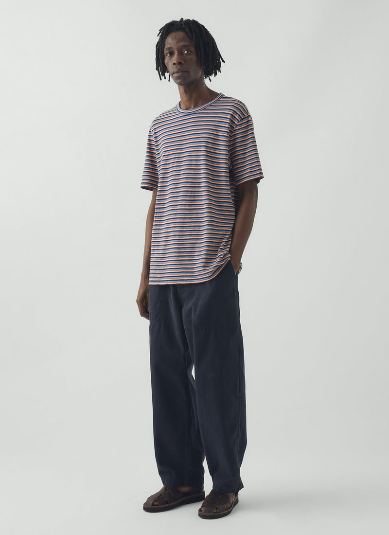 Theo Stripe Cotton Short Sleeve Tee | Multi