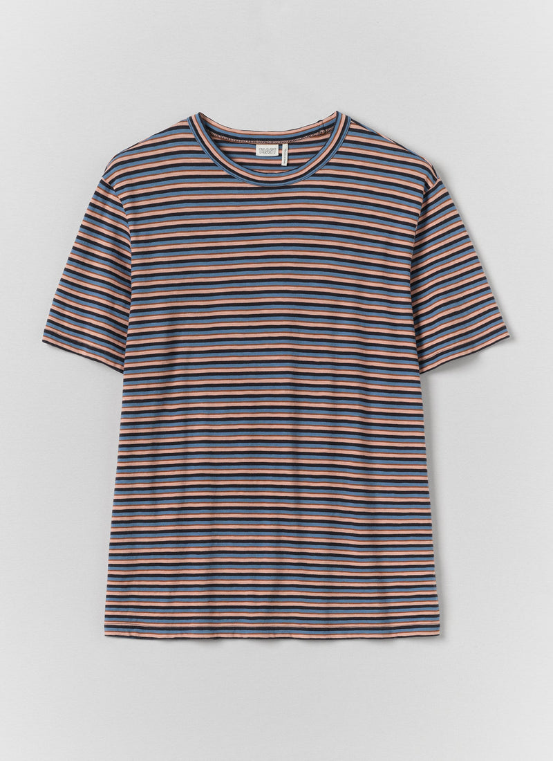 Theo Stripe Cotton Short Sleeve Tee | Multi