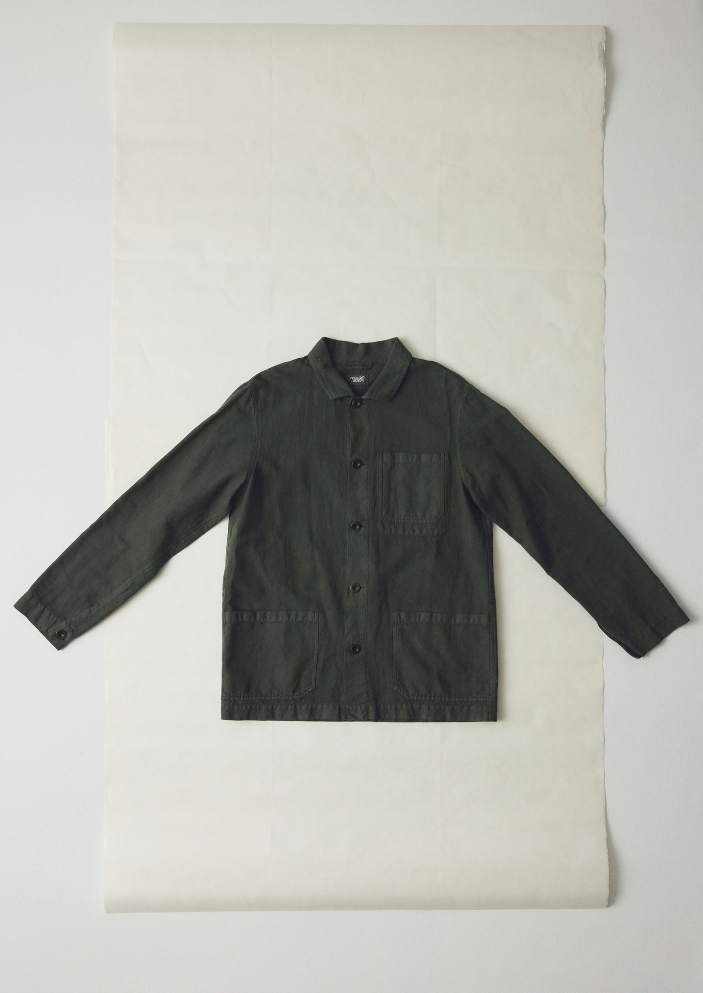 Arlo Garment Dyed Herringbone Jacket | Dark Moss