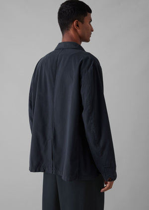 Garment Dyed Brushed Cotton Jacket | Dark Navy