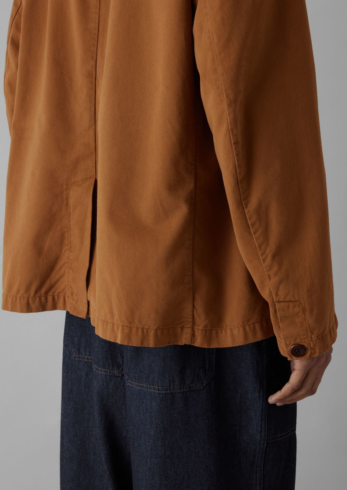 Garment Dyed Brushed Cotton Jacket | Sandstone