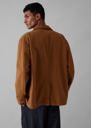 Garment Dyed Brushed Cotton Jacket | Sandstone