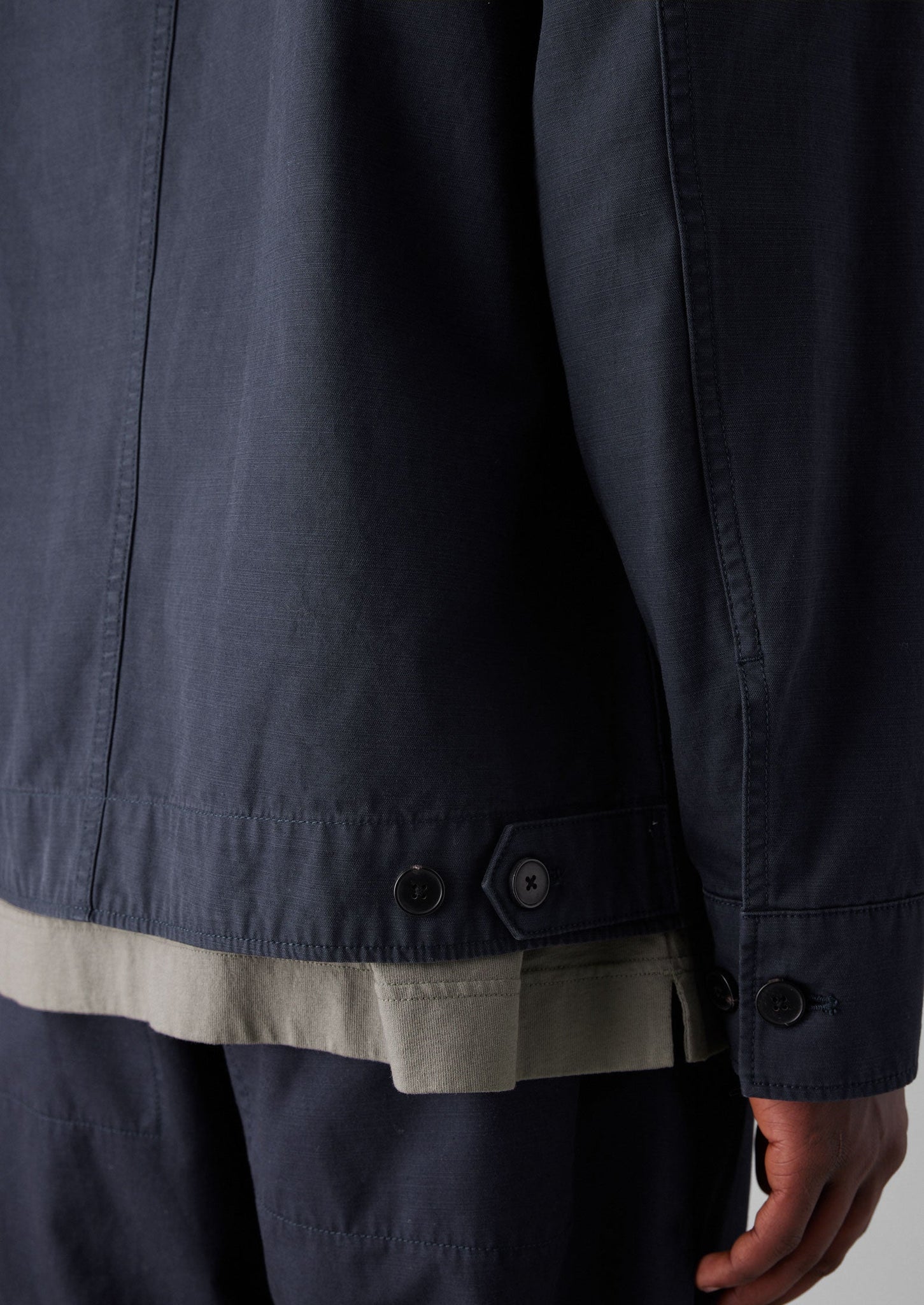 Patch Pocket Organic Cotton Coach Jacket | Navy