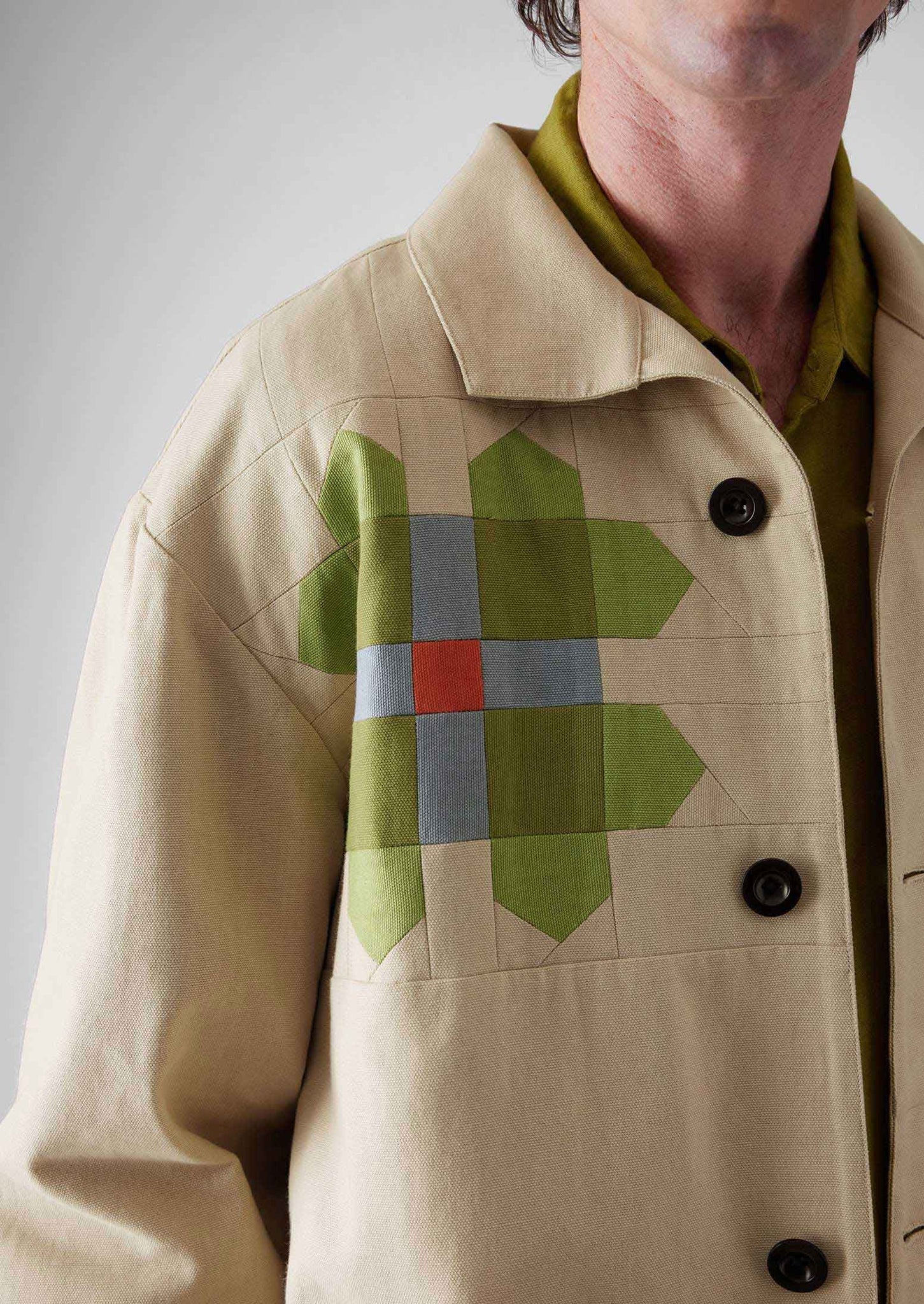 Patchwork Pinwheel Cotton Jacket | Multi
