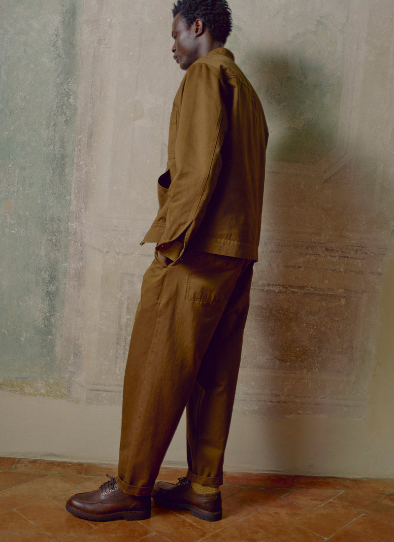 Garment Dyed Cotton Twill Jacket | Bronze