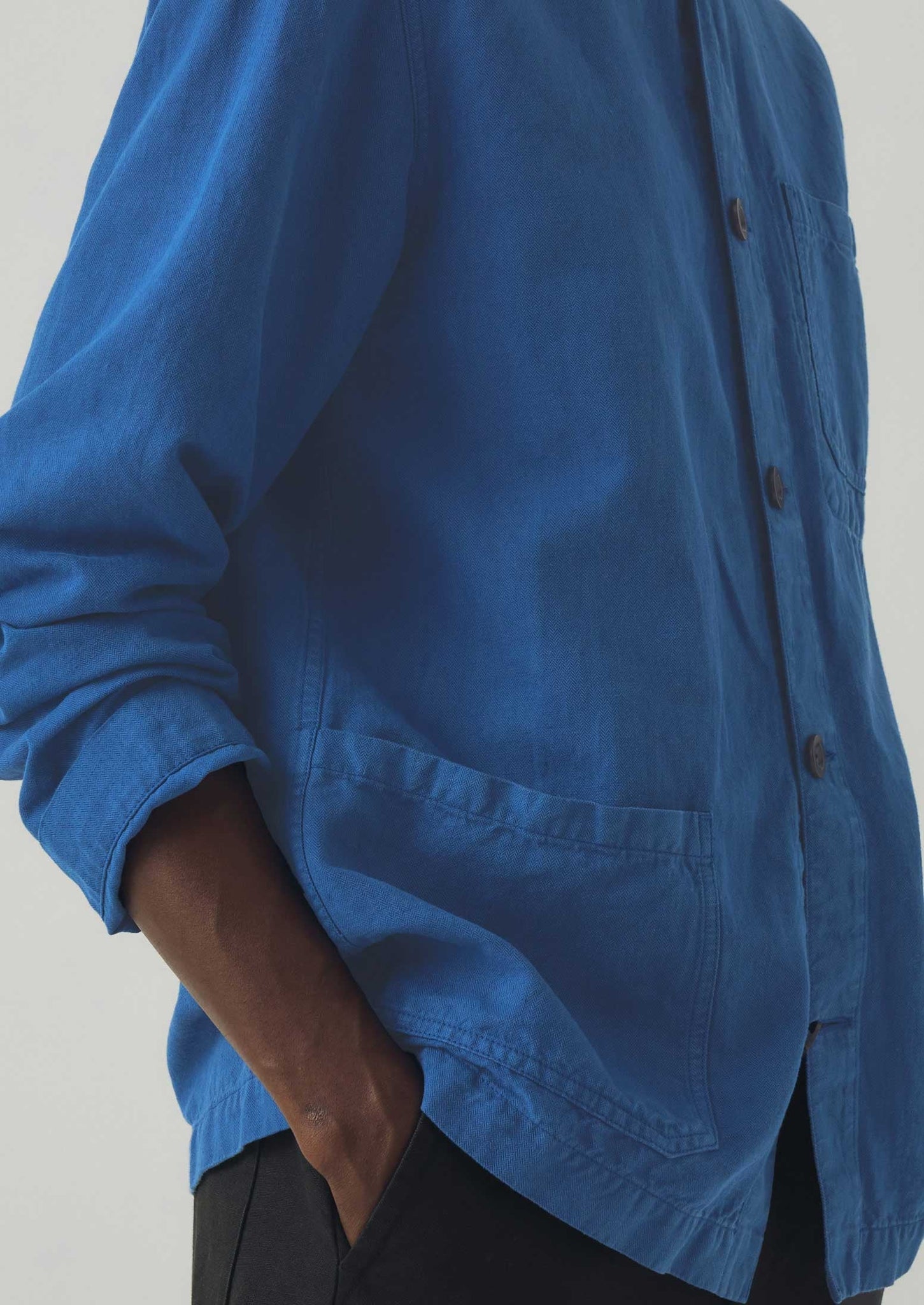 Arlo Garment Dyed Herringbone Jacket | Delft