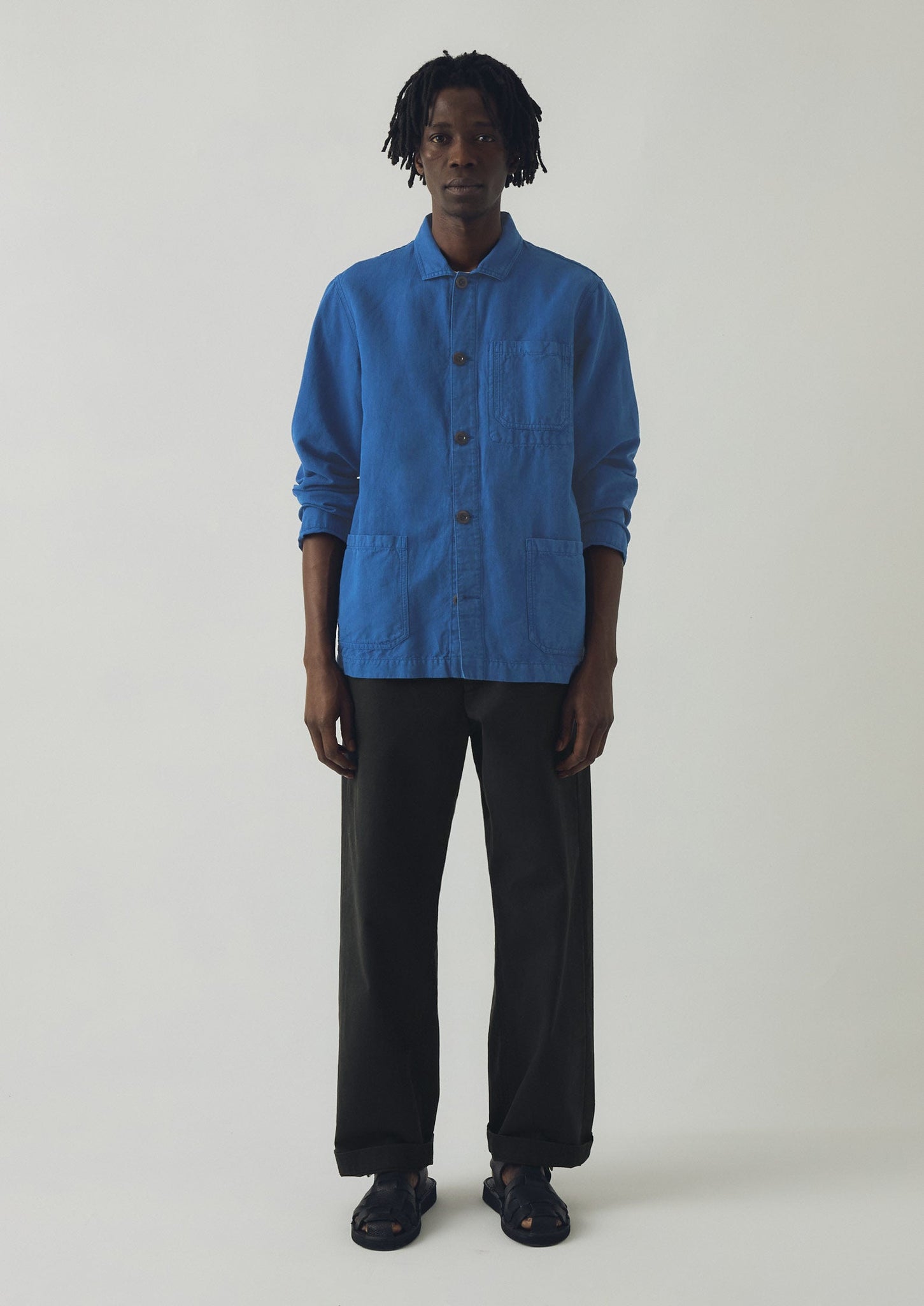 Arlo Garment Dyed Herringbone Jacket | Delft