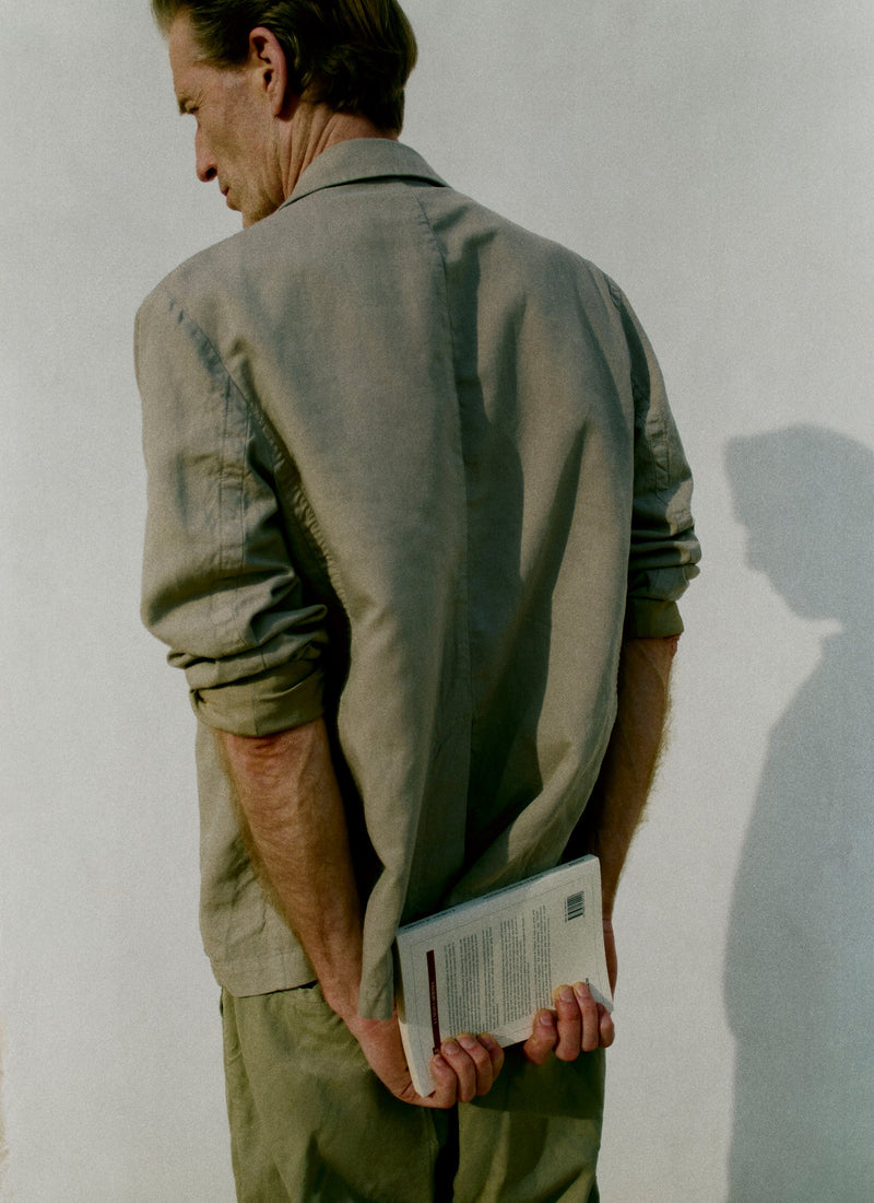 High Break Cotton Linen Blazer | Salt