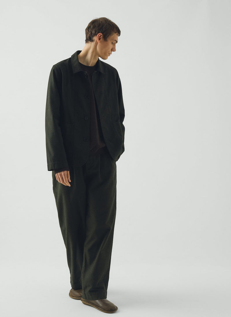 Unstructured Overdyed Micro Houndstooth Jacket | Grey Olive