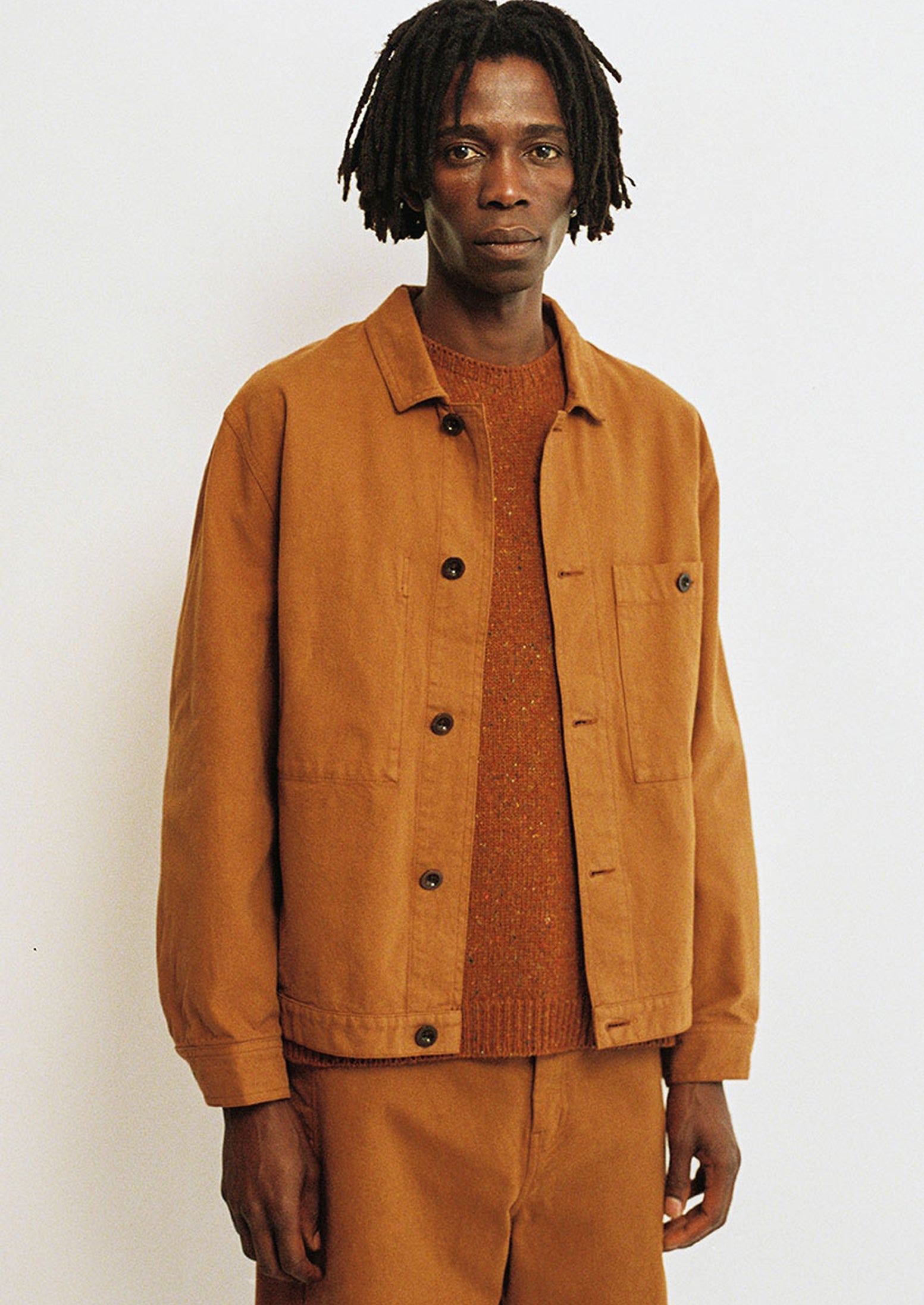 Garment Dyed Cotton Short Jacket | Brown Anise | TOAST