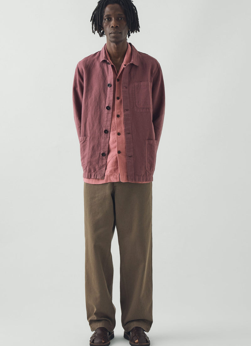 Arlo Garment Dyed Herringbone Jacket | Mauve