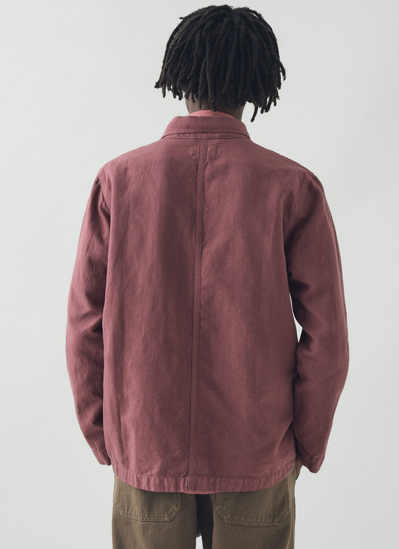 Arlo Garment Dyed Herringbone Jacket | Mauve