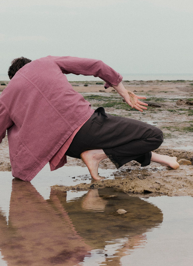 Arlo Garment Dyed Herringbone Jacket | Mauve