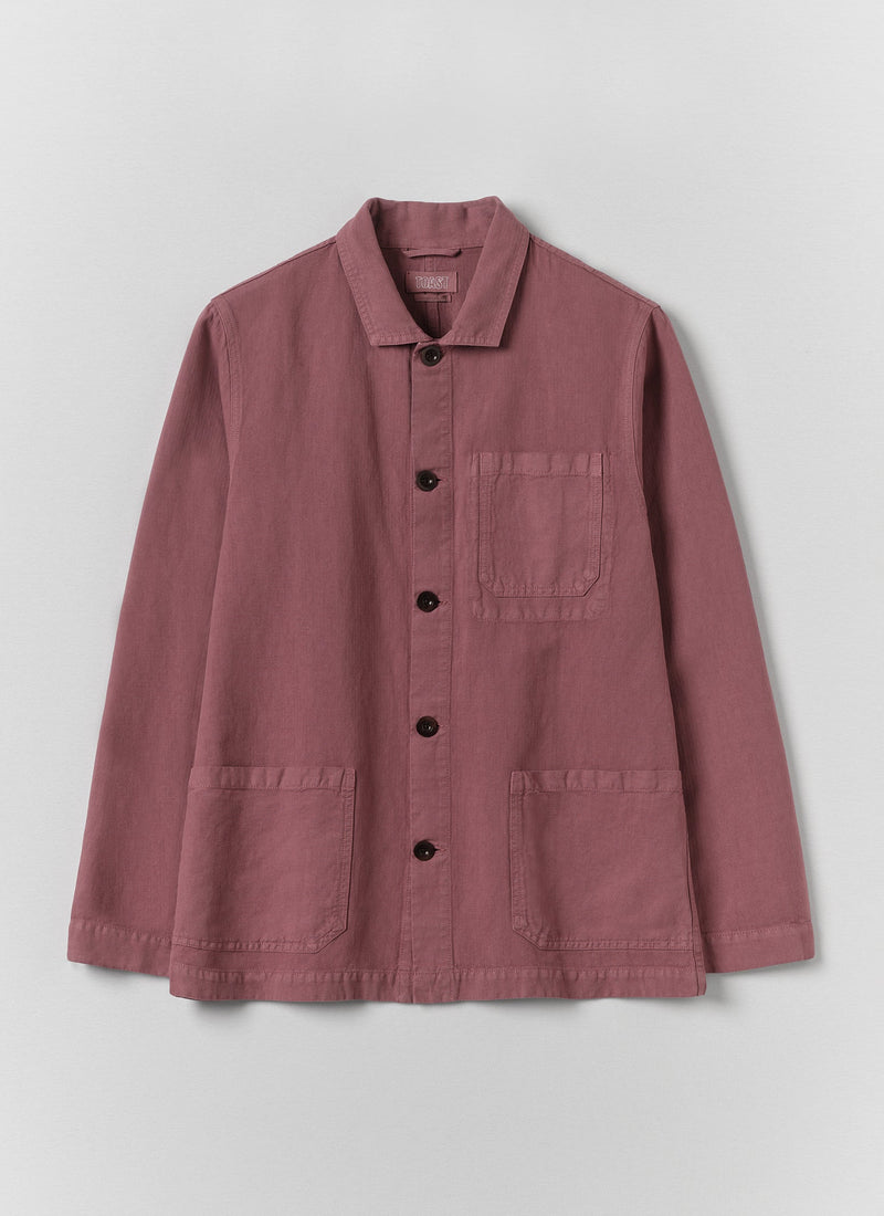 Arlo Garment Dyed Herringbone Jacket | Mauve
